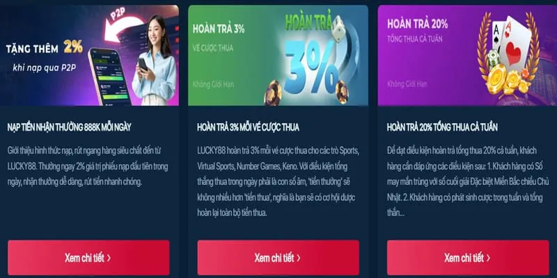 Các chương trình khuyến mãi nex88